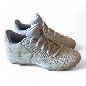 Under Armour Women's 6 3026605-100 Glyde 2.0 MT TPU Softball Cleats White Shoes